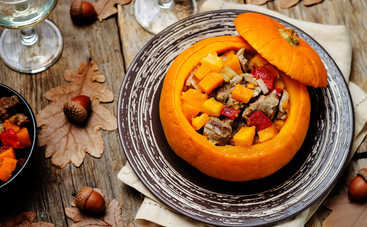 Фаршированная тыква со свининой и овощами (рецепт)