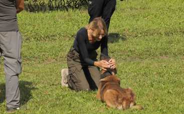 Леся Нікітюк побувала на тренуванні службових собак