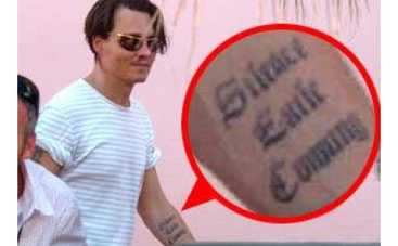 У Джонни Деппа новое тату