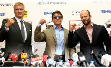 Сталлоне, Лундгрен и Стэтхэм представили в Киеве Неудержимых