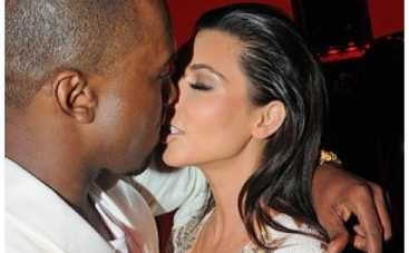 Ким Кардашян и Кэни Уэст впервые поцеловались на публике