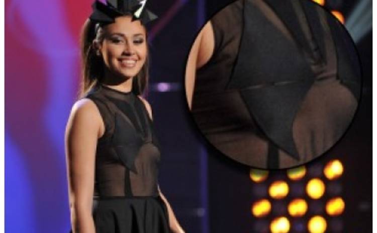 Ольга Шанис на Нацотборе Евровидения 2013 показала грудь