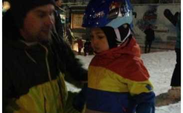 Яна Клочкова поставила двухлетнего сына на лыжи