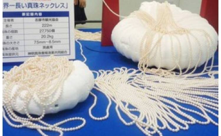 В Японии на выставке покажут 222-метровое жемчужное ожерелье