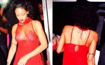 Рианна устроила рождественскую вечеринку в сексуальных пижамах