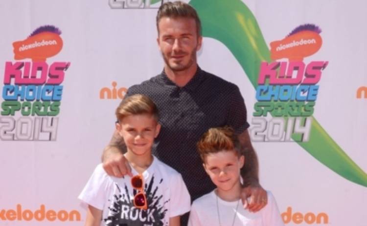 Ледяной благотворительный душ приняло семейство Бекхэмов (ВИДЕО)