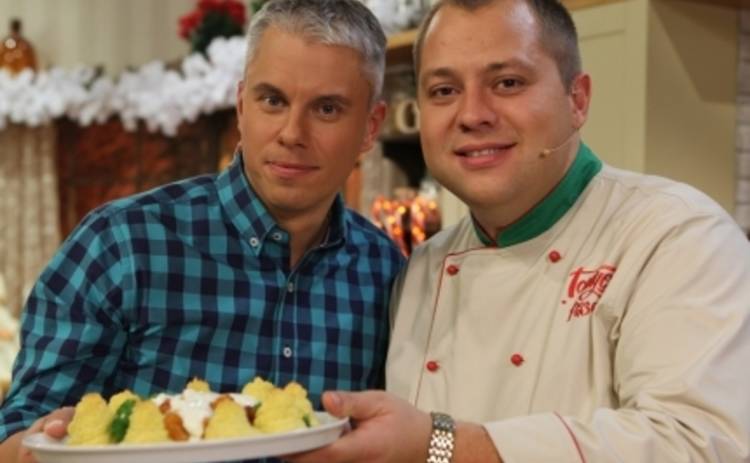 Салат оливье в картофельных корзиночках в шоу Готовим вместе от 27.12.2015 (ВИДЕО)