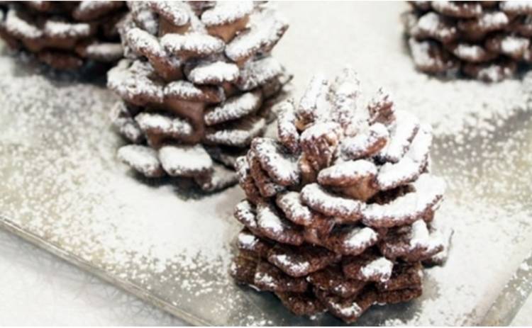 Шоколадные «шишки»: эффектный десерт без выпечки
