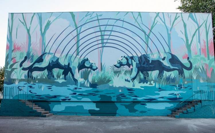 Аргентинский художник Franco Fasoli JAZ украсил стену киевской гимназии