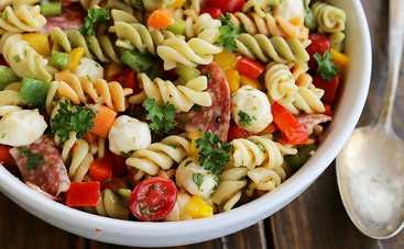 Итальянский салат с ветчиной и макаронами для гурманов (рецепт)