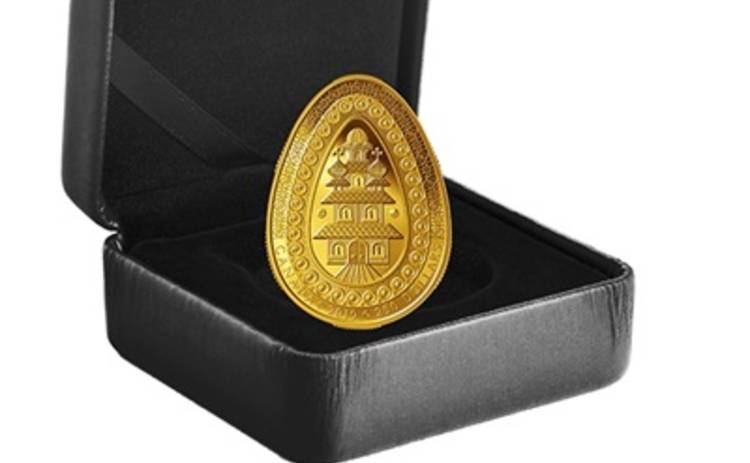 Пасха 2019: в Канаде выпустили золотую монету в форме писанки